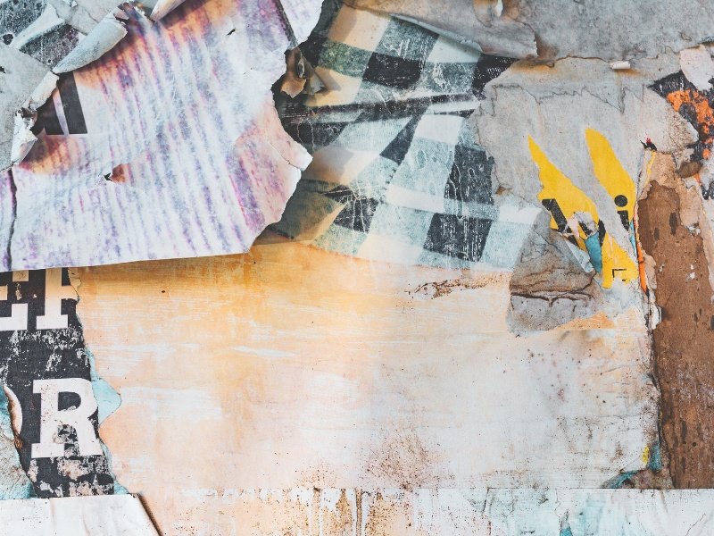 Collage Abstract Art - Abstract Art with Collage Papers - easy abstract painting ideas