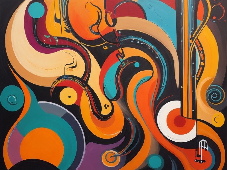 Inspiration for Abstract Art from Music - An abstract painting inspired by music - Abstract Art Caffeine